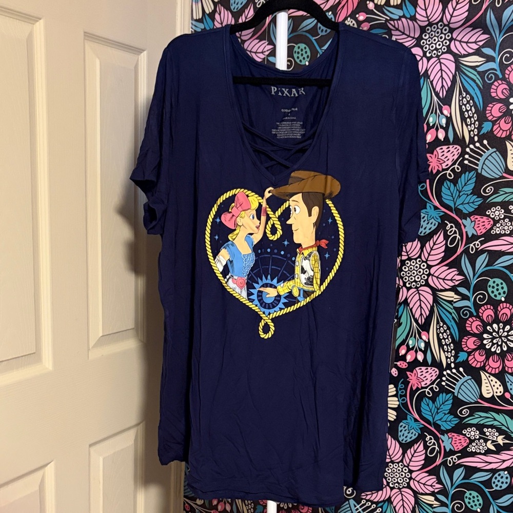 Navy Blue Toy Story Women's Short Sleeve Tee